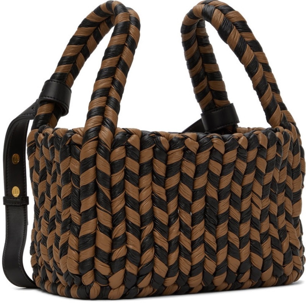 Nanushka Busket leather tote bag black brown NWT - Picture 2 of 5